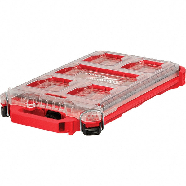 Milwaukee Tool 48-22-8436 PACKOUT 5 Compartment Red Small Parts Compact Low-Profile Organizer