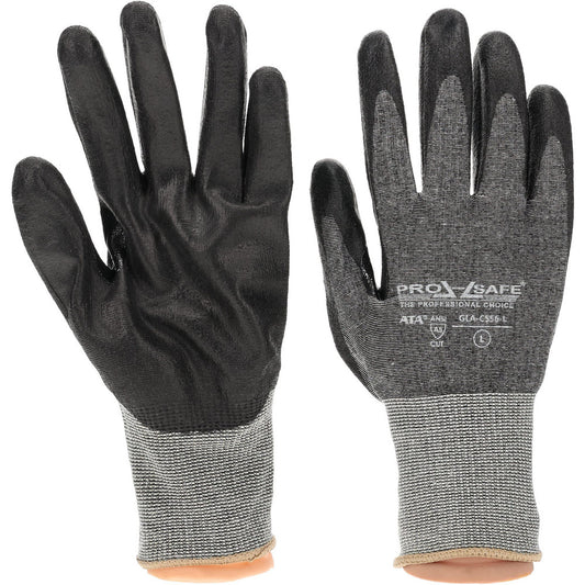 PRO-SAFE GLA-C556-L Cut-Resistant Gloves PRO-SAFE Size Large, ANSI Cut A5, Polyurethane, ATA & HPPE