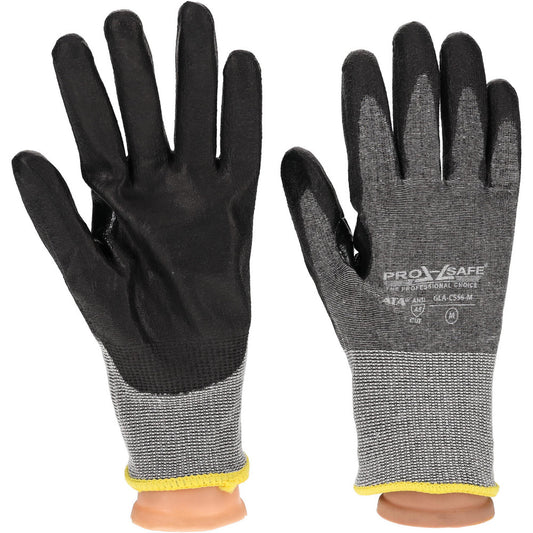 PRO-SAFE GLA-C556-M Cut-Resistant Gloves PRO-SAFE Size Medium, ANSI Cut A5, Polyurethane, ATA & HPPE