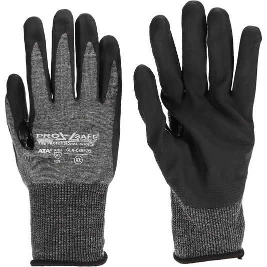 PRO-SAFE GLA-C555-XL Cut-Resistant Gloves PRO-SAFE Size X-Large, ANSI Cut A5, Micro-Foam Nitrile, ATA & HPPE