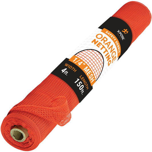 Xpose Safety NFR-4150-X 4' x 1/4" x 150' Heavy-Duty Fire-Retardant Multi-Purpose Net