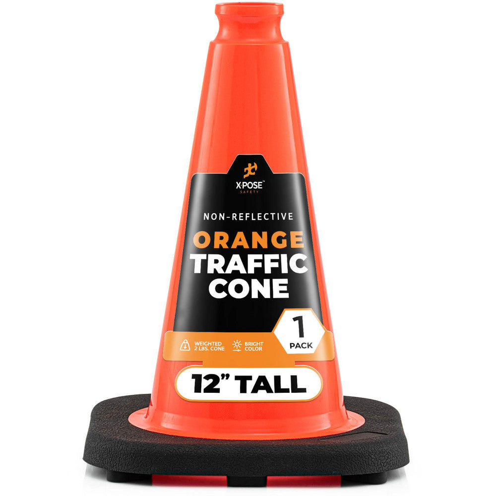 Xpose Safety OTC12-1-X Cone with Base Polyvinylchloride, 12" OAH, Orange