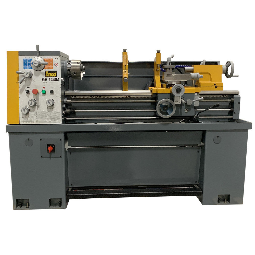 Enco GH-1440A 14" x 40" Bench Lathe Geared Head, 3 hp, 220 V