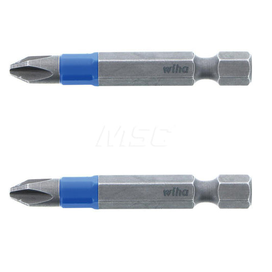 Wiha 70202 Power Screwdriver Bit #2 Phillips, 1/4" Hex Drive
