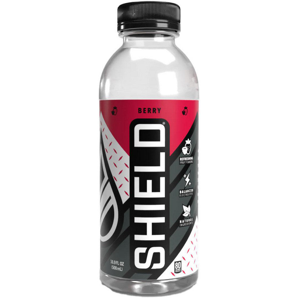 Shield 02-02-16.9-12-BR Activity Drink SHIELD, 16.9 oz, Bottle, Berry, Ready-to-Drink Yields 16.9 oz