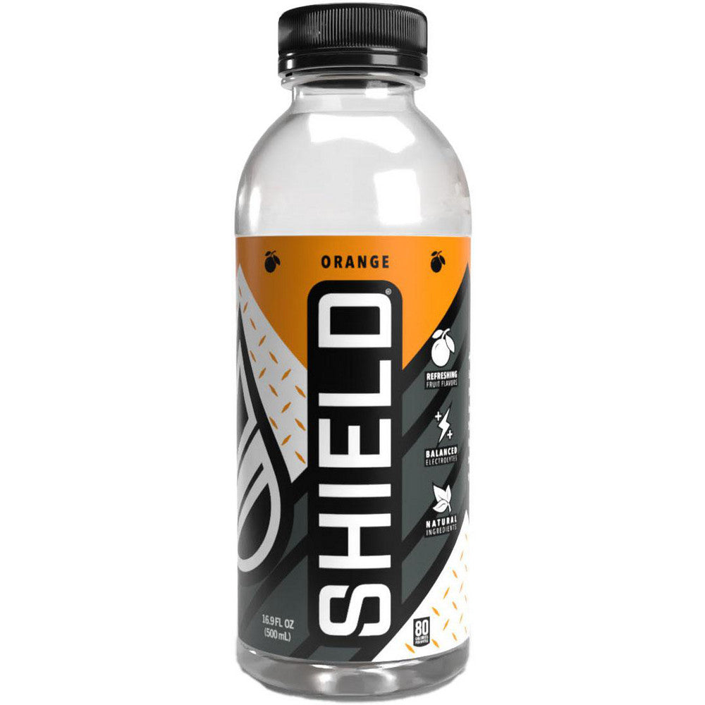 Shield 02-02-16.9-12-OR Activity Drink SHIELD, 16.9 oz, Bottle, Orange, Ready-to-Drink Yields 16.9 oz