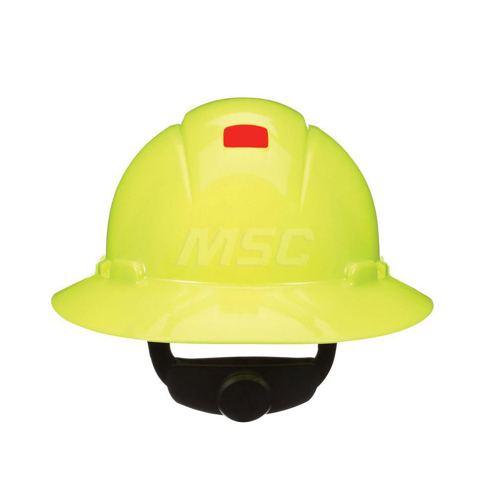 3M 7100240034 Hard Hat Construction, Electrical Protection, Heat Protection, High Visibility & Impact Resistant, Full Brim, Type 1, Class G & E, 4-Point Suspension