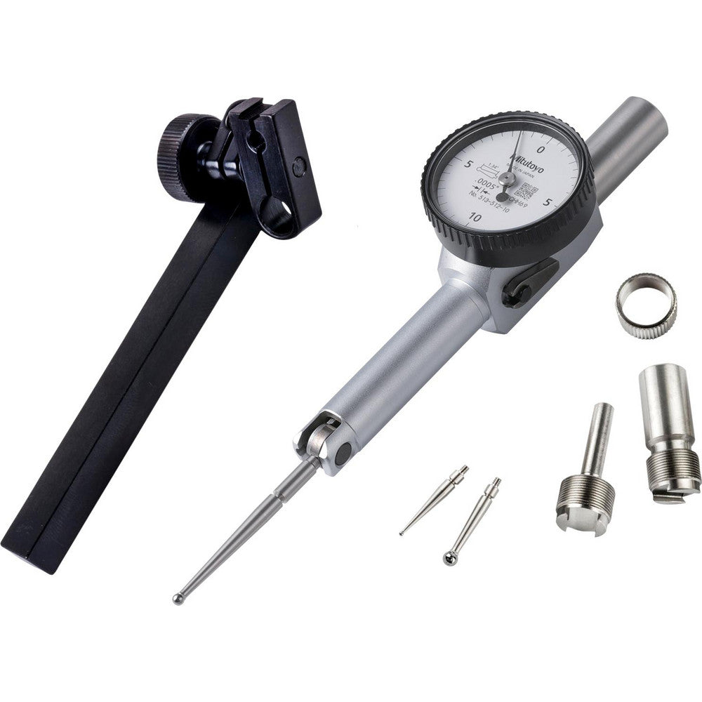 Mitutoyo 513-512-10T Dial Test Indicator 0.0200" Max, 0-10-0 Dial Reading, 0.000500" Accuracy