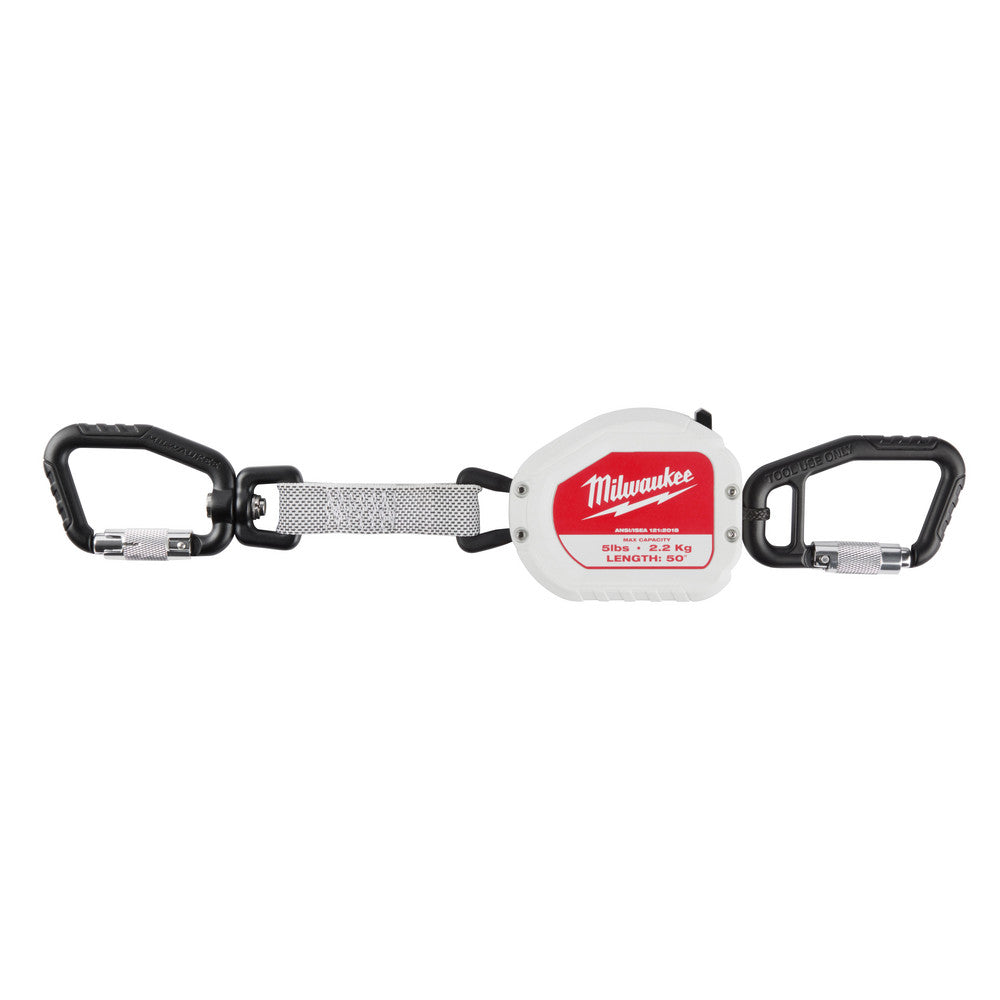 Milwaukee Tool 48-22-8825 Tool Holding Accessories Product Type Tool Lanyard  Lanyard Type Retractable  Connection Type D-Ring  Weight Capacity 5lb  Overall Width 19  Overall Length 1.00