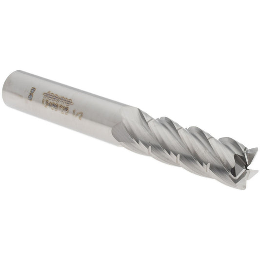 Accupro 13486725 Corner Radius End Mill 1/2" Dia, 1-1/2" LOC, 0.03" Radius, 5 Flutes, Solid Carbide