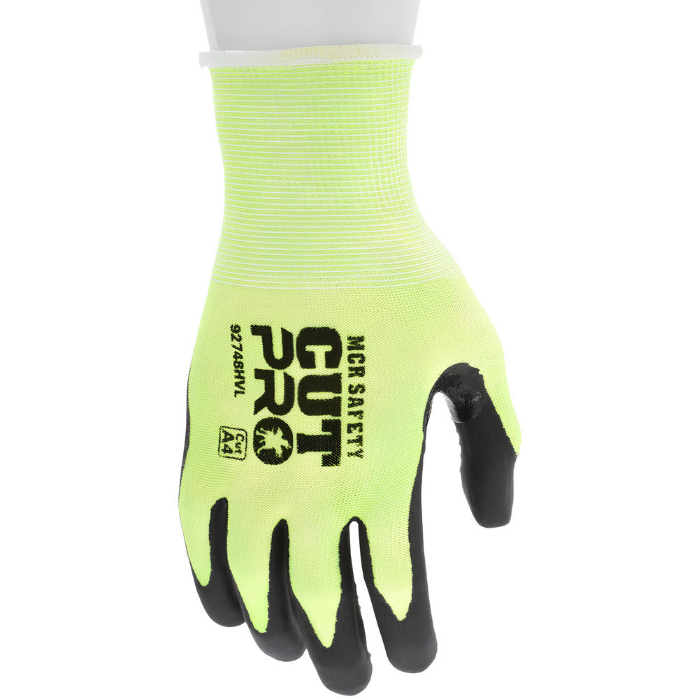 MCR Safety 92748HVS Cut, Puncture & Abrasion-Resistant Gloves Cut Pro 92748HV, Size Small, ANSI Cut A4, ANSI Puncture 3, Foam Nitrile, HPPE
