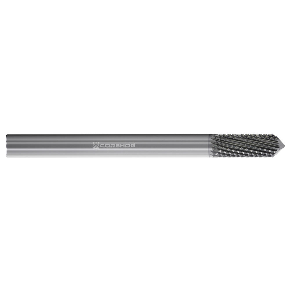 Corehog C35013 Diamond Pattern Router Bit 0.375" Dia, 1" LOC, 3" Shank Dia, Drill Point