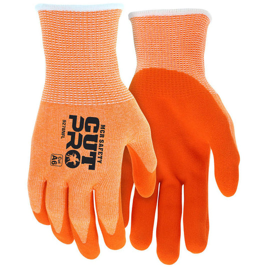 MCR Safety 92730HVXL Cut, Puncture & Abrasion-Resistant Gloves Cut Pro 92730HV, Size X-Large, ANSI Cut A6, ANSI Puncture 3, Foam Nitrile, HPPE