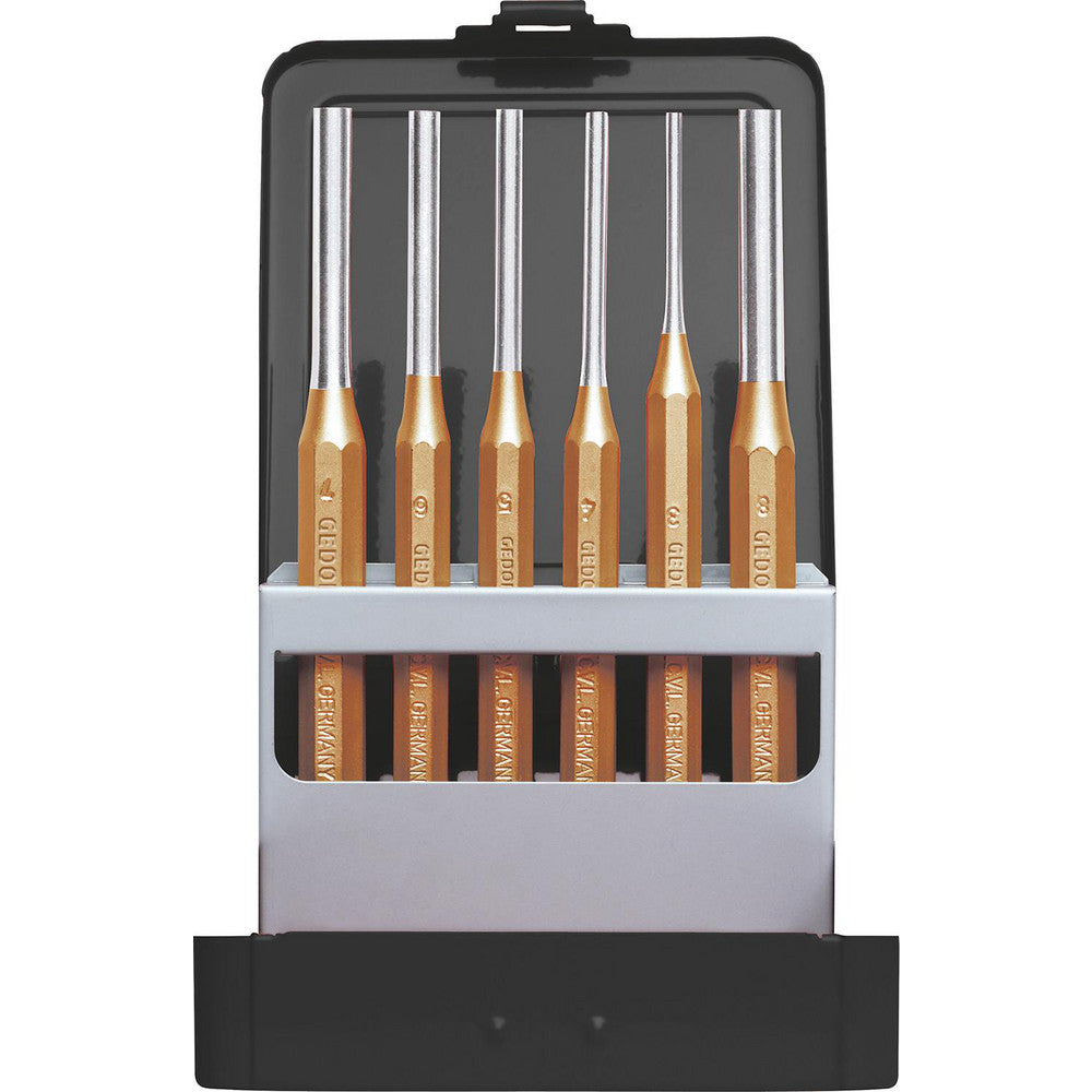 Gedore 3300823 Punch Sets Set Type Pin  Material Chromium-Vanadium Steel  Container Type Metal Case  Number Of Pieces 6  