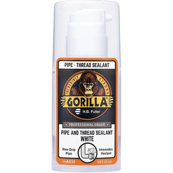 GorillaPro AS10 Pipe Thread Sealant White, 35 mL Pump Bottle