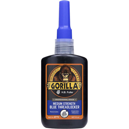 GorillaPro AT75 Threadlocker Blue, Liquid, 50 mL, Bottle