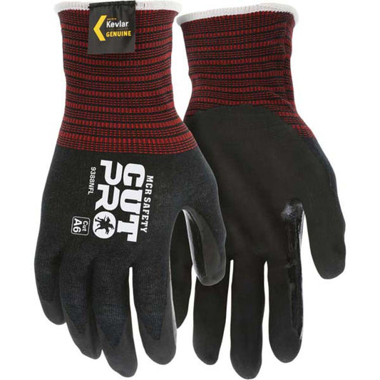 MCR Safety 9388NFXS Cut, Puncture & Abrasion-Resistant Gloves MCR Safety 9388NF, Size X-Small, ANSI Cut A6, ANSI Puncture 3, Foam Nitrile, Kevlar