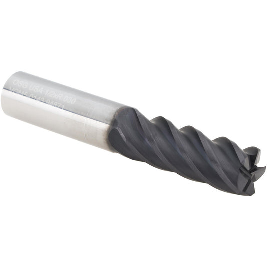 OSG VGM5-0143 VGM Corner Radius End Mill 1/2" Dia, 1-1/4" LOC, 0.0300" Radius, 5 Flute, Solid Carbide