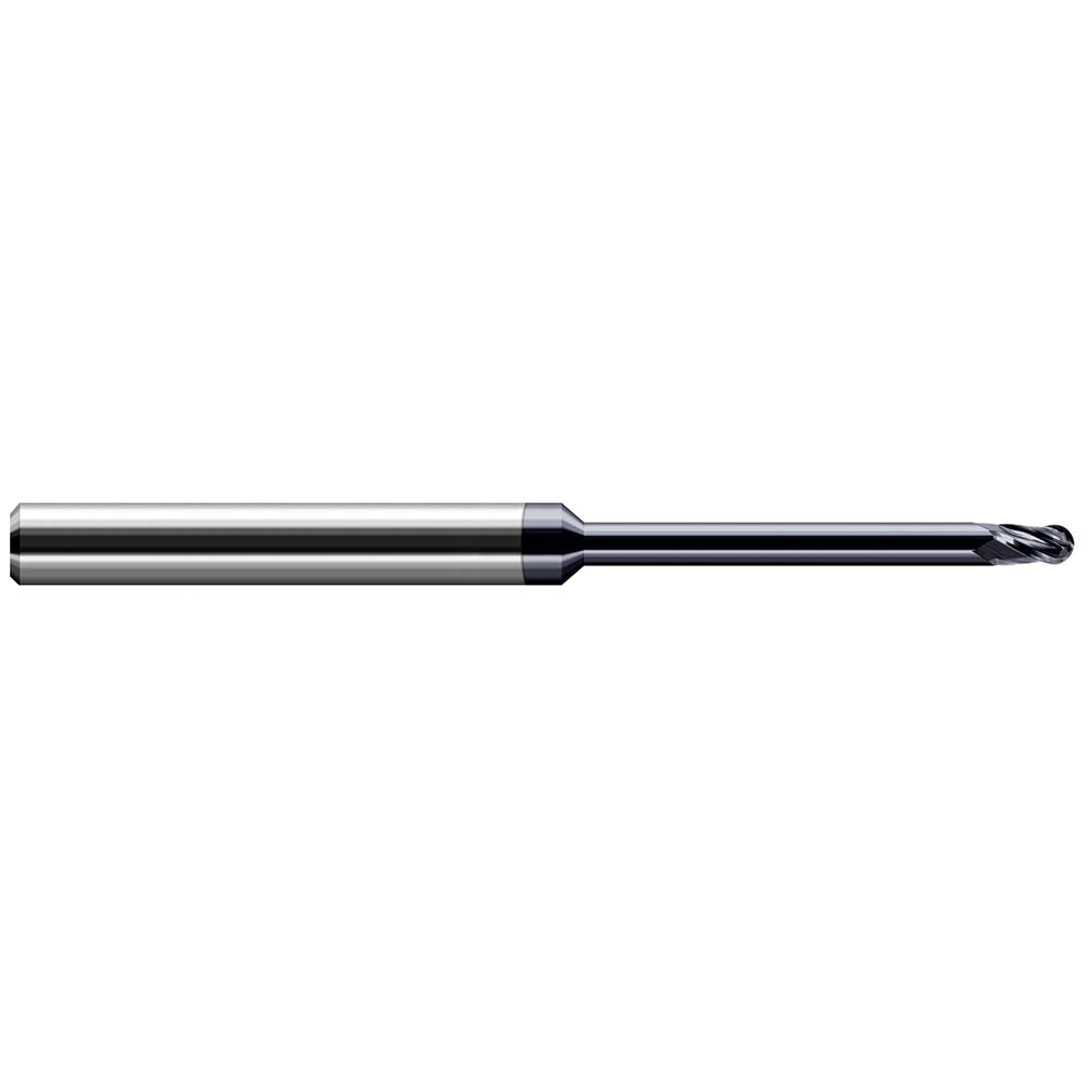 Harvey Tool 64862-C6 Ball End Mill 0.0620" Dia, 0.0930" LOC, 4 Flute, Solid Carbide