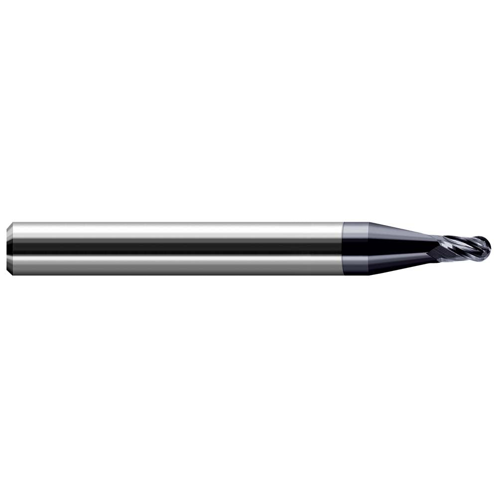 Harvey Tool 24695-C3 Ball End Mill 0.0950" Dia, 0.1420" LOC, 4 Flute, Solid Carbide