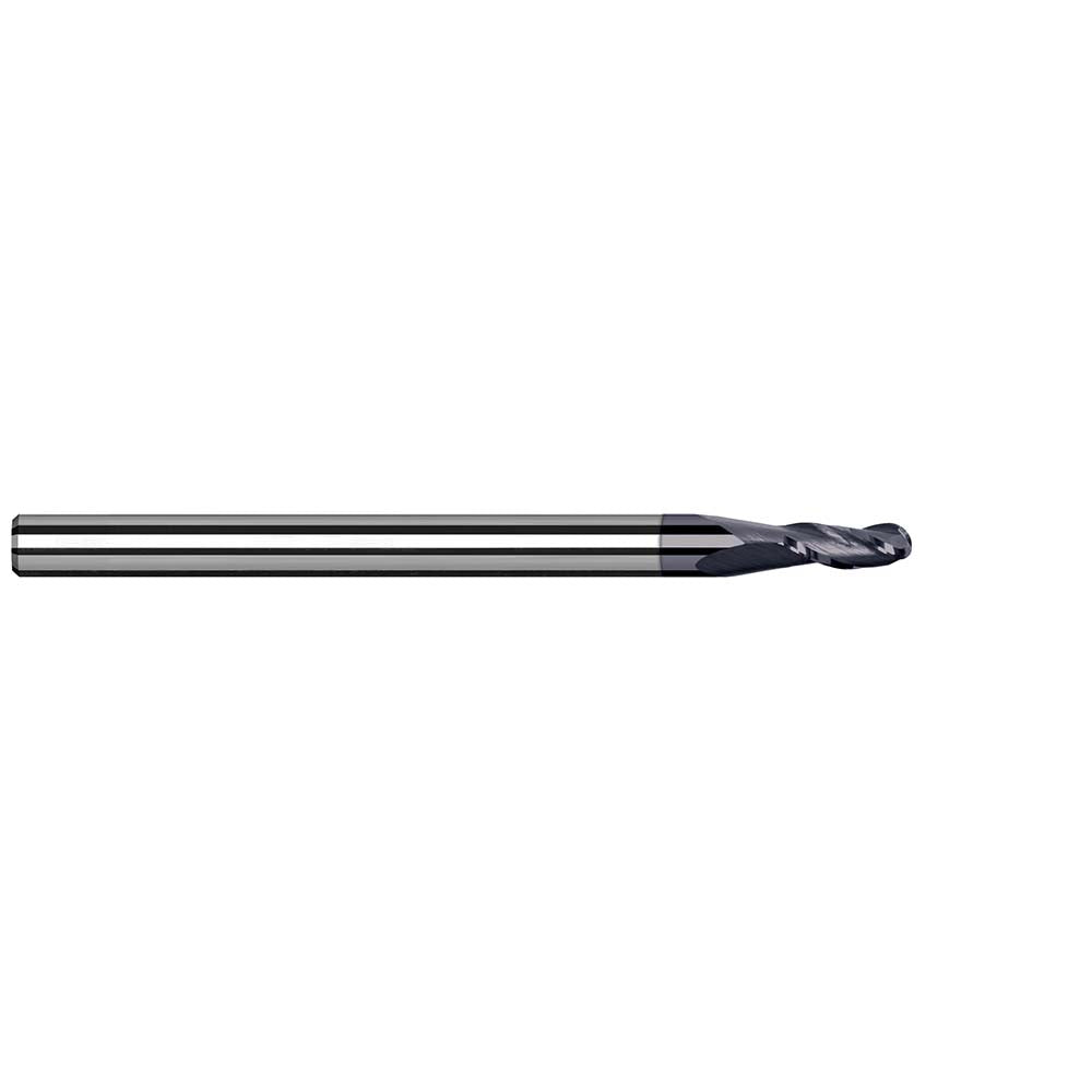 Harvey Tool 944240-C6 Ball End Mill 0.0400" Dia, 0.0600" LOC, 3 Flute, Solid Carbide