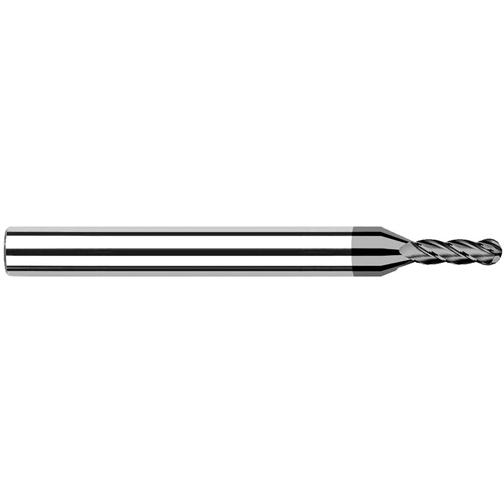 Harvey Tool 999408 Ball End Mill 1/8" Dia, 3/8" LOC, 4 Flute, Solid Carbide