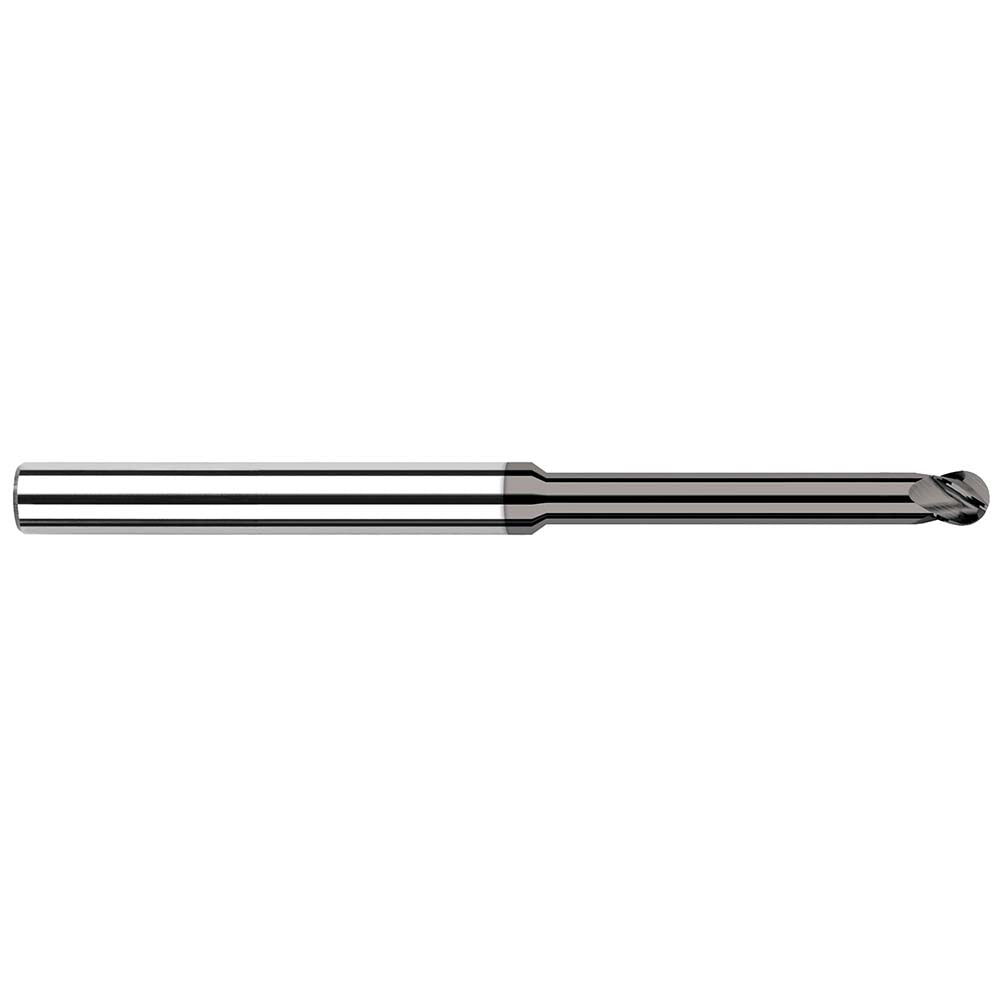 Harvey Tool 62062 Ball End Mill 0.0620" Dia, 0.0930" LOC, 4 Flute, Solid Carbide
