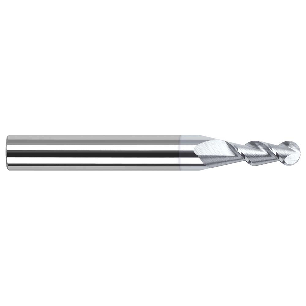 Harvey Tool 27862-C8 Ball End Mill 0.0620" Dia, 0.1860" LOC, 2 Flute, Solid Carbide