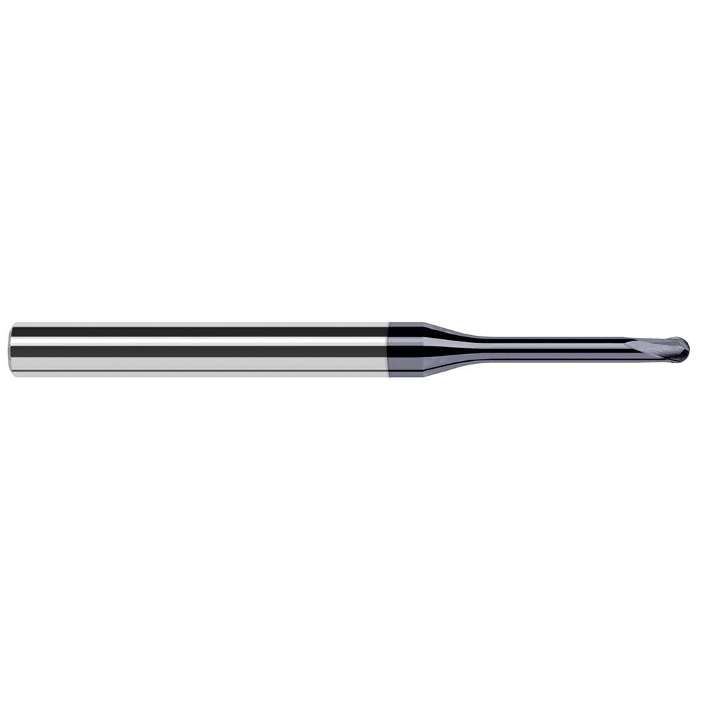 Harvey Tool 32062-C6 Ball End Mill 0.0620" Dia, 0.0500" LOC, 2 Flute, Solid Carbide