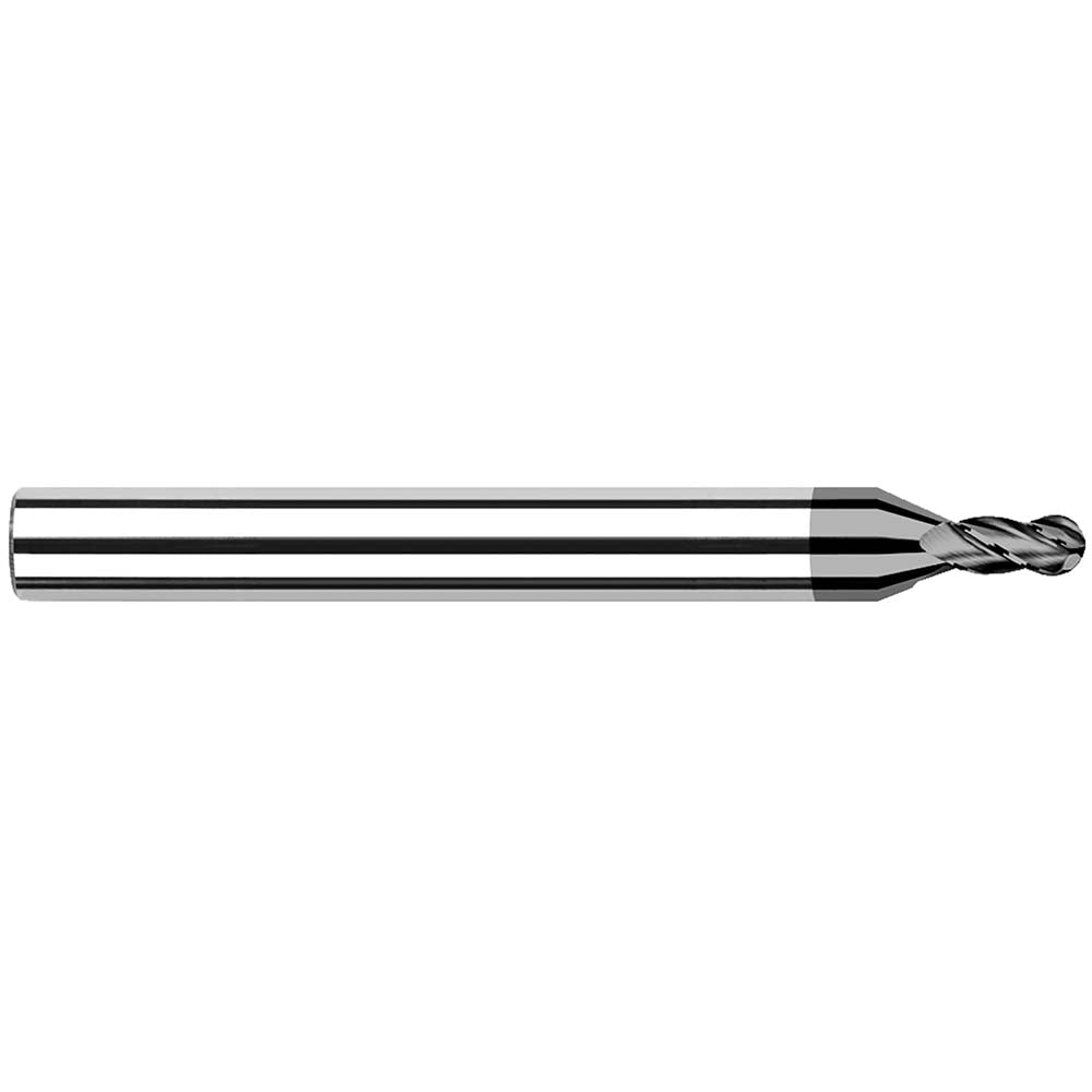 Harvey Tool 914478 Ball End Mill 0.0780" Dia, 0.1180" LOC, 4 Flute, Solid Carbide