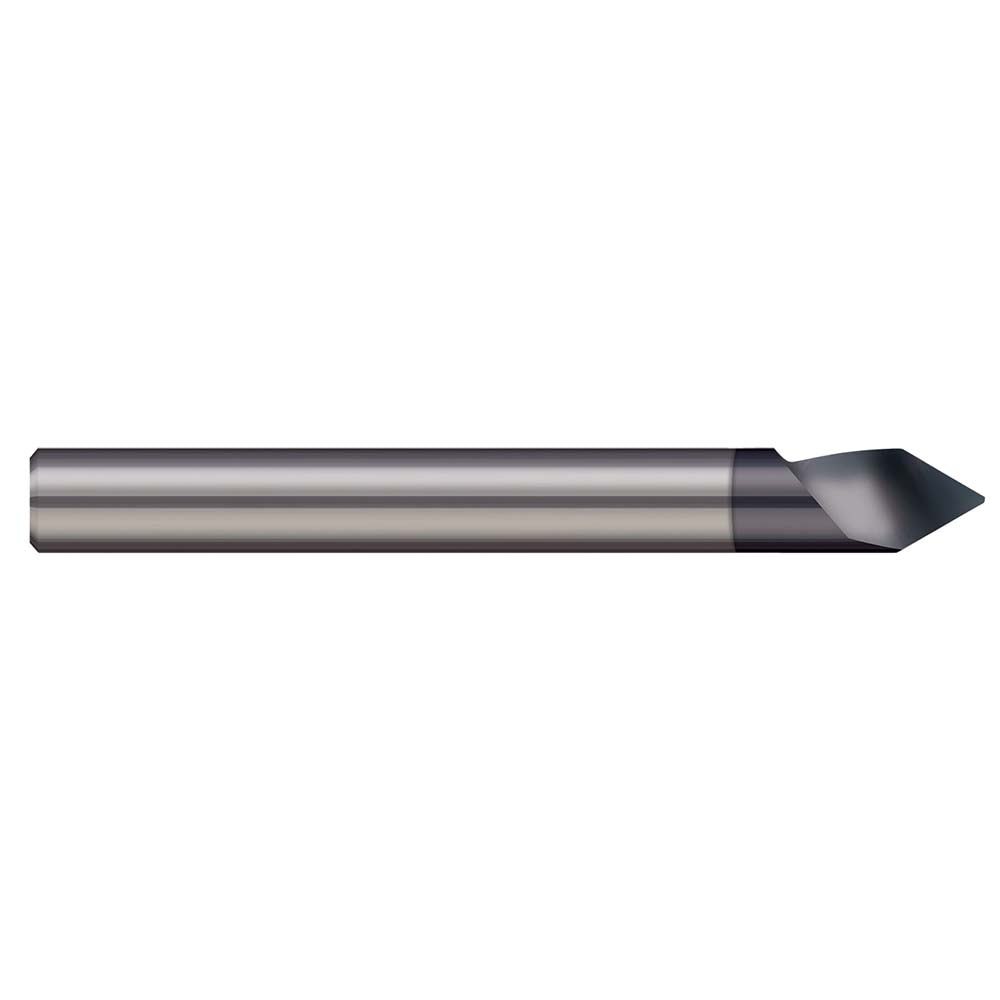 Harvey Tool 824716-C3 Engraving Cutter 60 &deg, 1/4" Dia, 0.01" Tip Dia, Tipped Off Point, Solid Carbide