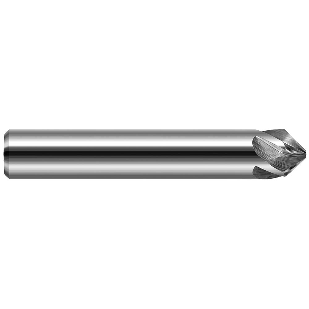 Harvey Tool 875032 Chamfer Mill 1/2" Dia, 1/2" Shank Dia, 100 deg, 3 Flute, Solid Carbide, Single End