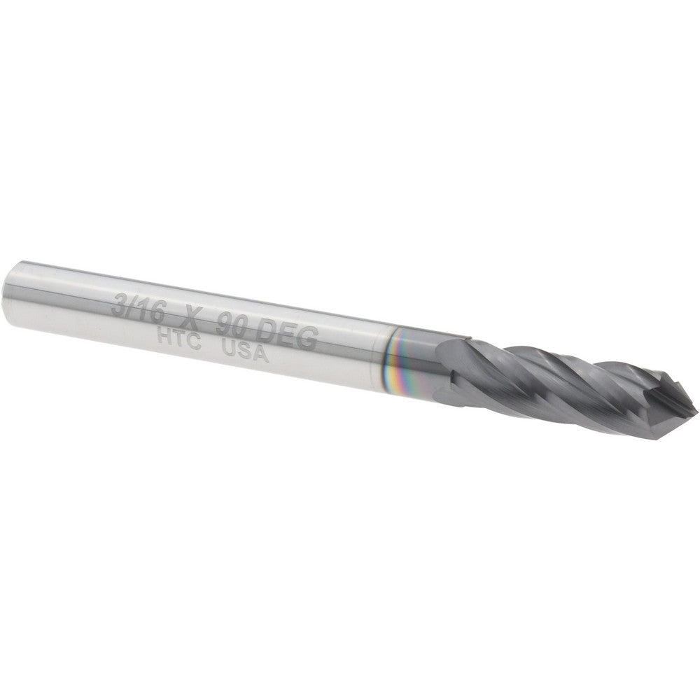 Harvey Tool 15312-C3 Drill Mill 3/16" Dia, 5/8" LOC, 4 Flutes, 90 &deg Point, Solid Carbide