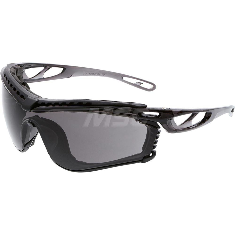 MCR Safety CL512AF Safety Glasses Anti-Fog, Polycarbonate, Gray Lenses, Full-Framed