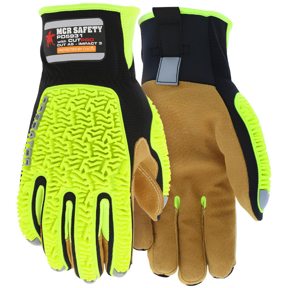 MCR Safety PD5931XL Cut, Puncture & Abrasion-Resistant Gloves Predator® PD591, Size X-Large, ANSI Cut A5, ANSI Puncture 4, HyperMax Lined, Leather & HPPE