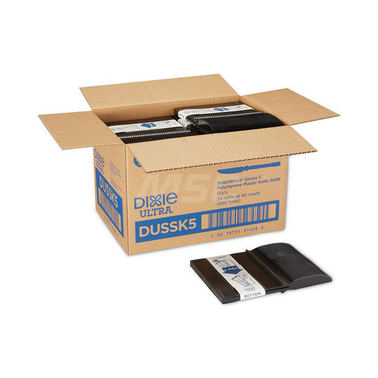 Dixie DXEDUSSK5 Paper & Plastic Cups, Plates, Bowls & Utensils Flatware Type Knives  Material Plastic  Color Black  Disposable Yes  