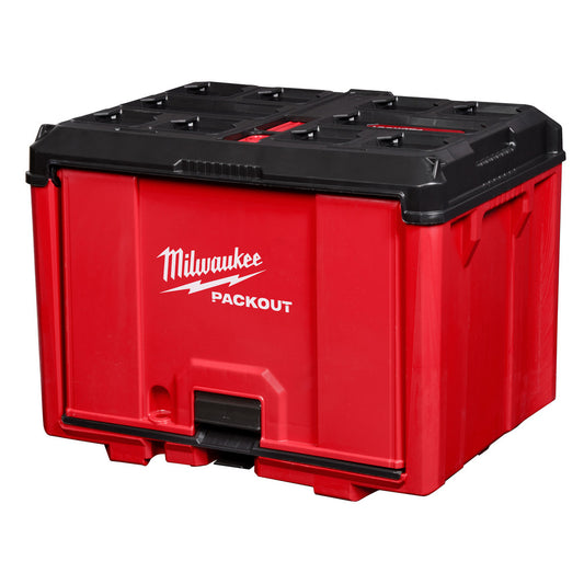 Milwaukee Tool 48-22-8445 Small Parts Cabinets Cabinet Type Large Opening Storage Bin  Cabinet Style Bin  Removable Dividers Yes  Overall Depth 14.5in  Overall Height 14.7in  Color Black Red