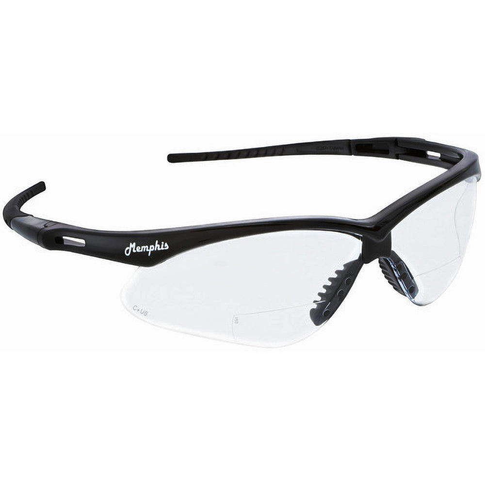 MCR Safety MPH10 Magnifying Safety Glasses 1.00, Clear Lenses, Scratch-Resistant, ANSI Z87.1+