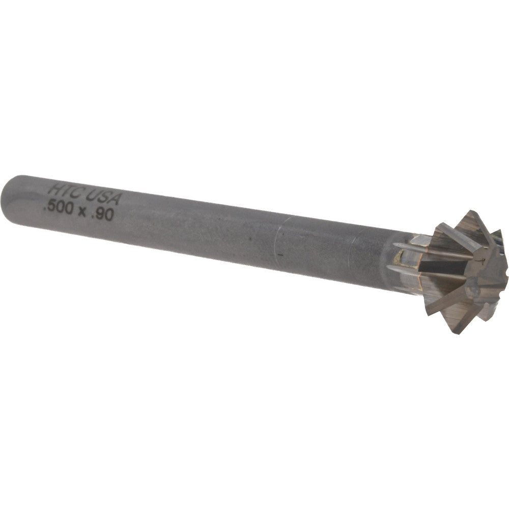 Harvey Tool 875510 Double Angle Milling Cutter 90 &deg, 1/2" Cut Dia, 1/4" Cut Width, 1/4" Shank Dia, Solid Carbide