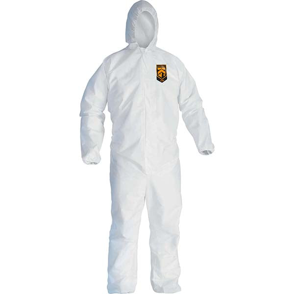 KleenGuard 47997 Non-Disposable Rain & Chemical-Resistant Coverall Non-Hazardous Dry Particulates, Non-Hazardous Liquid Splash & Non-Hazardous Liquid Spray, White, Microporous