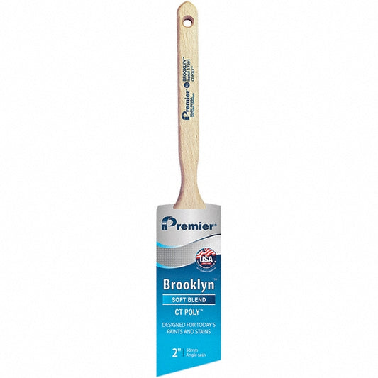 Premier Paint Roller 17291 Paint Brush 2" Wide, Polyester, Synthetic Bristle
