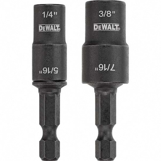 DeWALT DWADEND-2 Power & Impact Screwdriver Bit Sets Set Type Nut Driver  Bit Type Hex Bit Holder  Overall Length Range 1 to 2.9 in  Point Type Double Ended  Drive Size (Inch) 1/4  Overall Length (Inch) 2-1/4