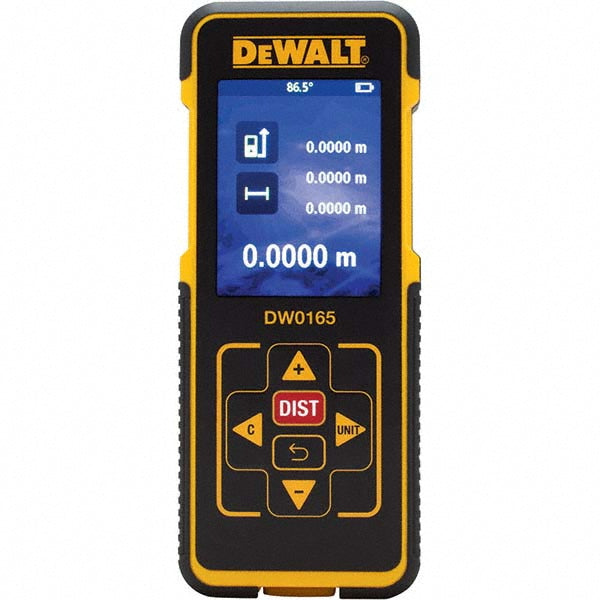 DeWALT DW0165N Laser & Ultrasonic Distance Finders Type Laser Distance Measurer Maximum Distance (Meters) 50.00 Maximum Distance (Feet) 165.00 Accuracy 1.00 mm Battery Size AAA Includes AAA Batteries Quick Start Guide Minimum Distance (Inch) 6 Minimum Di
