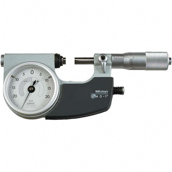 Mitutoyo 510-131CAL Mechanical Outside Micrometer 1" Range, 0.00005" Graduation