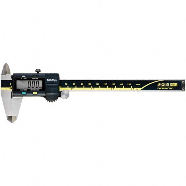 Mitutoyo 500-178-30CAL Electronic Caliper 150.00 mm, 6", 0.01 mm, 0.0005" Resolution, +/-0.02 mm, +/-0.0010" Accuracy, Calibrated, Data Output, Stainless Steel