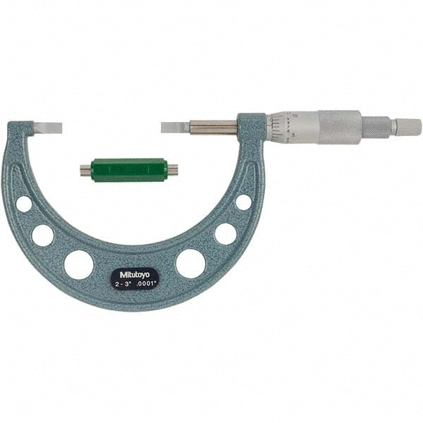 Mitutoyo 122-127-10CAL Blade Micrometer Mechanical, 2 to 3"
