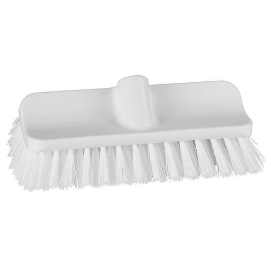 Vikan 366215 ColorCore High-Low Brush, 10.2" Medium, White