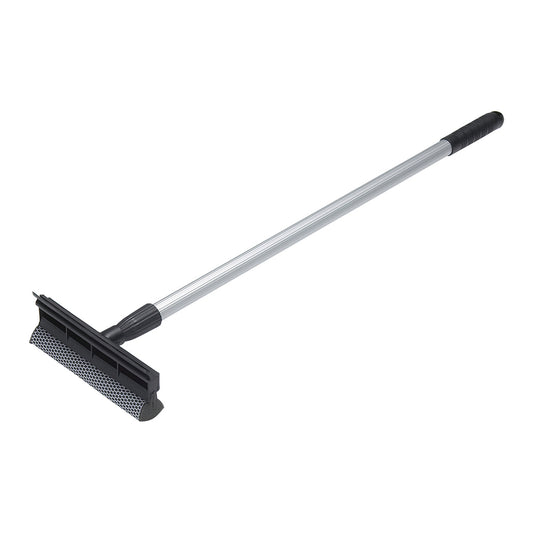 Vikan 473952 Windscreen Scraper w/Sponge & Telescopic Handle, 28", Black