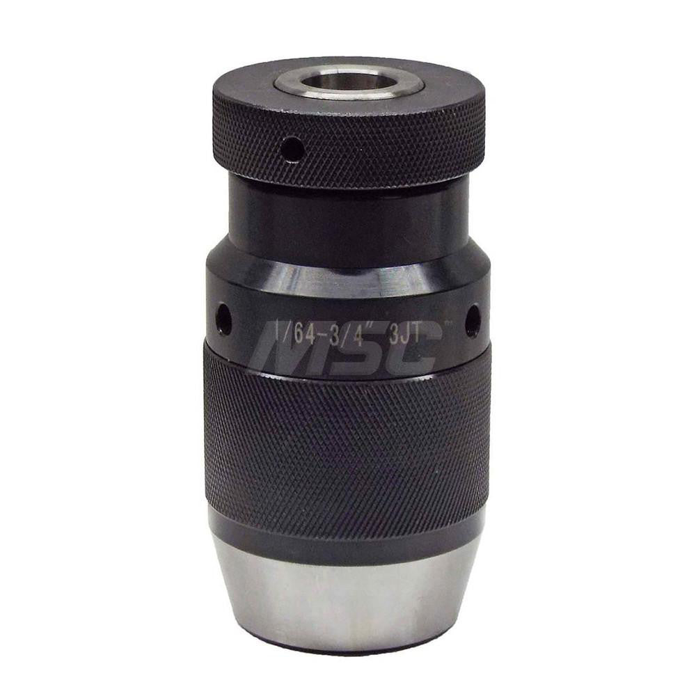 ShopForce D0033 Drill Chuck 1/64 to 3/4" Capacity, Jacob Taper Mount, JT3