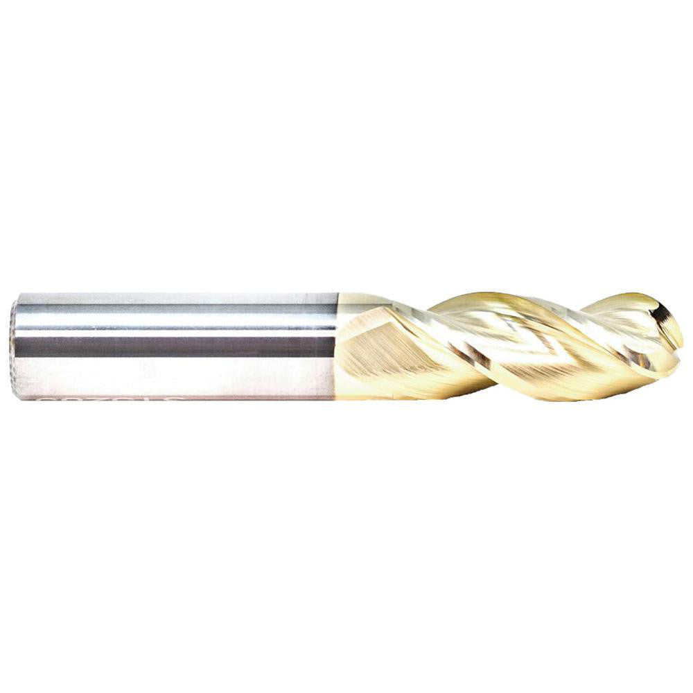 GWS 315221 Ball End Mill 1/4" Dia, 3/4" LOC, 3 Flute, Solid Carbide